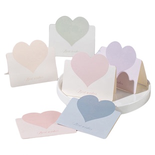 贺卡爱心小卡片莫兰迪色卡3d立体卡留言卡生日祝福女神情人中秋节明信片花店礼品卡圣诞新年教师母亲节感谢卡