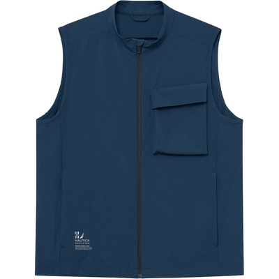 NAUTICA/诺帝卡立领马甲梭织背心