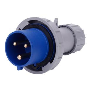 32A工业防水插头航空插座公母对接连接器3芯4芯五孔三相电380v16A