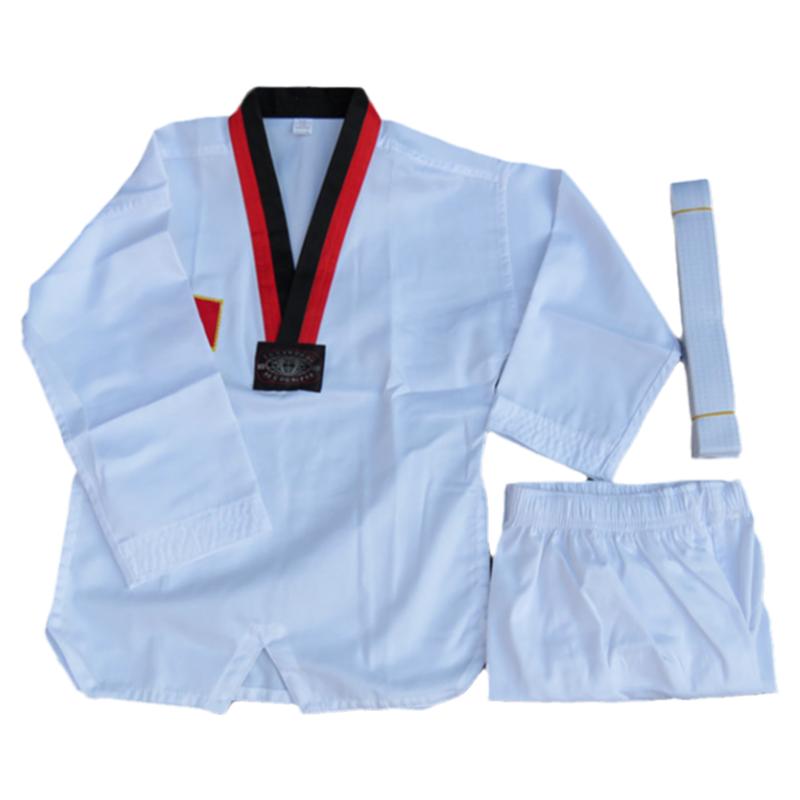 跆拳道服成人儿童道服纯棉长袖短袖男女初学者训练服泰拳道衣服装
