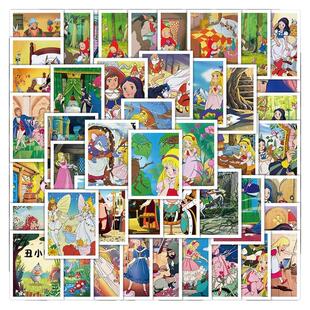309安徒生童话故事可爱贴纸卡通人物手帐素材diy手机防水装饰贴画