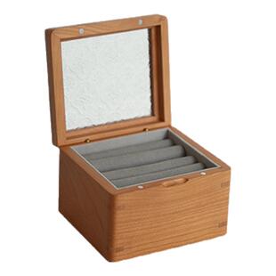 北美樱桃木收纳盒黄金龙凤手镯戒指高颜值嫁妆首饰品实木便携出游