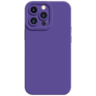 适用于苹果13手机壳iPhone14Pro液态硅胶新款12promax全包防摔11简约纯色x潮男女款xr网红新紫色7/8/plus软套