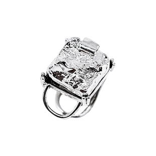 ATELIERSO倪索 假宝石开口戒指/纹理爪托戒指 小众原创设计个性