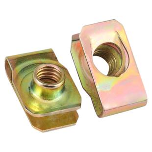 4M5M6M8B型板簧螺母镀彩锌电泳夹板螺帽拉伸夹板卡式簧片Q312汽车