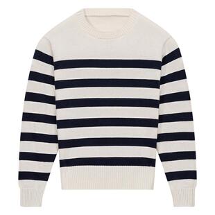【柔软亲肤羊绒】CULTUM复古学院风针织条纹圆领毛衣打底海魂衫男