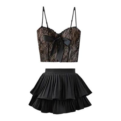 欧美性感黑色蛋糕裙半身裙女