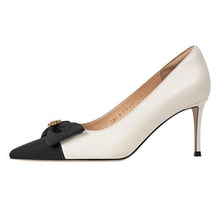 红云鞋吴大叔2025秋冬时尚气垫缓震小香风时尚简约尖头细跟女单鞋