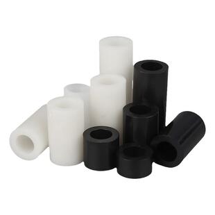 绝缘柱ABS垫高柱垫圈圆孔间隔柱塑料垫片直通柱尼龙套管空心圆柱