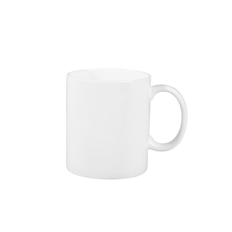 北欧简约纯白色陶瓷马克杯骨瓷水杯带手柄咖啡杯牛奶杯高级感轻奢