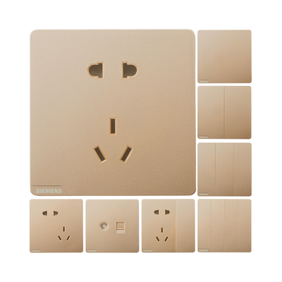 西门子开关插座面板斜五孔86型