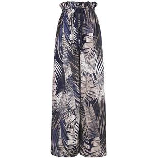 弥古波西米亚冰丝阔腿裤民族风雪纺裤裙女夏季薄款裤子沙滩裤长裤