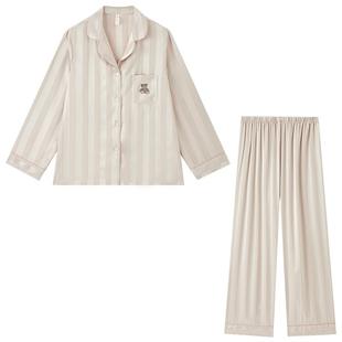 睡衣女款秋春冰丝长袖高级感夏季丝绸情侣家居服套装2026新款男士