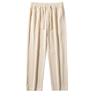 灯芯绒直筒裤子女款秋冬款2026新款宽松百搭运动裤加绒加厚休闲裤