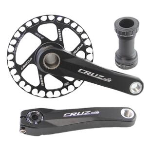 CRUZbike儿童自行车曲柄牙盘套装童车铝合金中空曲柄护盘一体牙盘