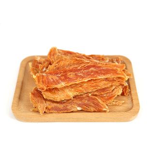 多格漫无添加原味鸡小胸干180g 香脆鸡胸长片90g 训练磨牙狗零食