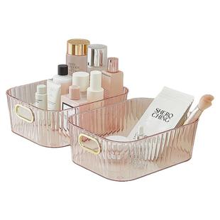 化妆品收纳盒桌面改造神器护肤品梳妆台亚克力长方形透明收纳筐