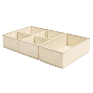 布艺内衣收纳盒家用宿舍内裤袜子衣服抽屉式分格衣柜储物盒整理盒