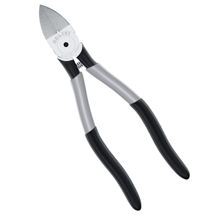 德力西斜口钳电工剪工业级原装水口钳模型偏口斜嘴钳子6寸5寸剪线