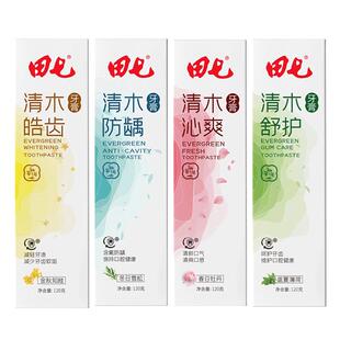 田七清木益生菌牙膏持久清新口气洁白亮齿家庭牙龈护理清火去渍