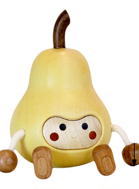 永不分梨治愈可爱木雕摆件