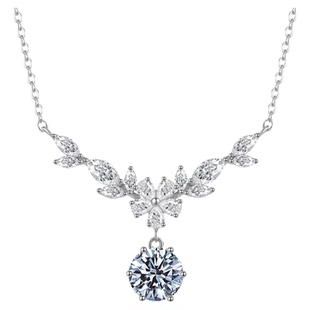 麦穗莫桑钻项链2025新款高级感轻奢人工钻石三八女神节实用礼物