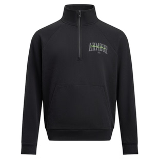 安德玛官方UA  男子运动休闲健身1/4拉链抓绒保暖卫衣6010179