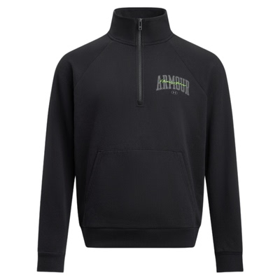 安德玛官方UA  男子运动休闲健身1/4拉链抓绒保暖卫衣6010179