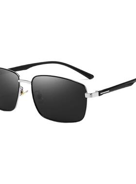 新款偏光墨镜金属框男士太阳镜骑行时尚潮驾驶镜方形开车遮阳眼镜