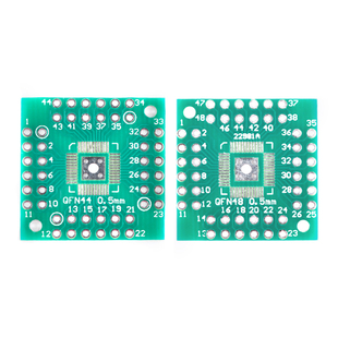 贴片转直插转接板 QFP/PQFP/LQFP/HTQFP QFN44/48转DIP 脚距0.5mm