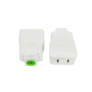 2孔电源母插头监控电源纯铜二两脚母头220V公母对接AC电源头插座