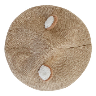 幼悠女童可爱手工羊毛毡耳朵贝雷帽春春秋新款儿童洋气帽子宝宝帽