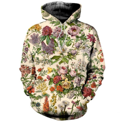 Men's loose printed pullover sweater男士休闲宽松印花套头卫衣