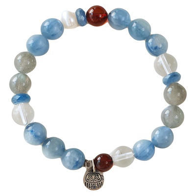 礼物手串QIANTAO血泊白水晶中式