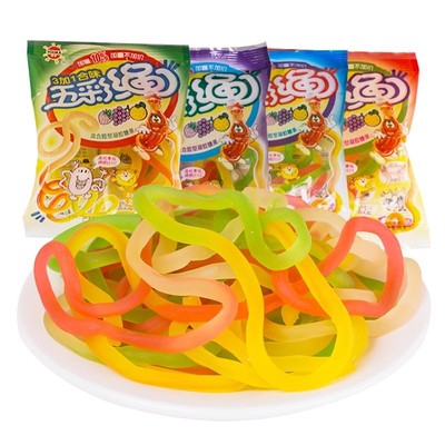 五彩绳软糖30包儿时经典小吃