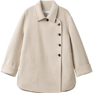 播商场同款新年红短款羊毛呢大衣女24秋冬宽松显瘦外套BDR4AD3713