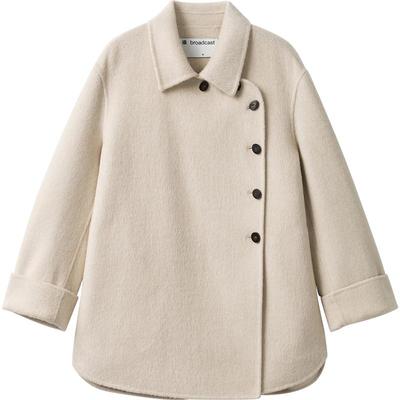 播商场同款新年红短款羊毛呢大衣女24秋冬宽松显瘦外套BDR4AD3713