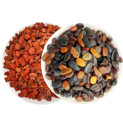 火山石溪流石套餐鱼缸造景装饰专用摆件底部砂石铺底原生水族颗粒