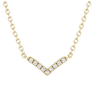 DIAMOND FOUNDRY芮爱 V字铺钻钻石项链耳钉真钻 VRAI girls系列