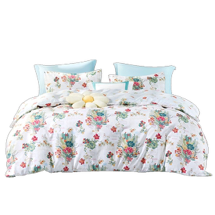 富安娜出品馨而乐被套单件 150*200cm磨毛被单褥子套全涤被罩家用