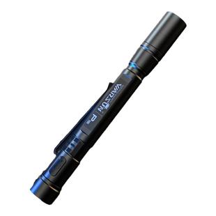 沃尔森强光变焦手电筒笔式小型便携超长续航可充电家用多功能