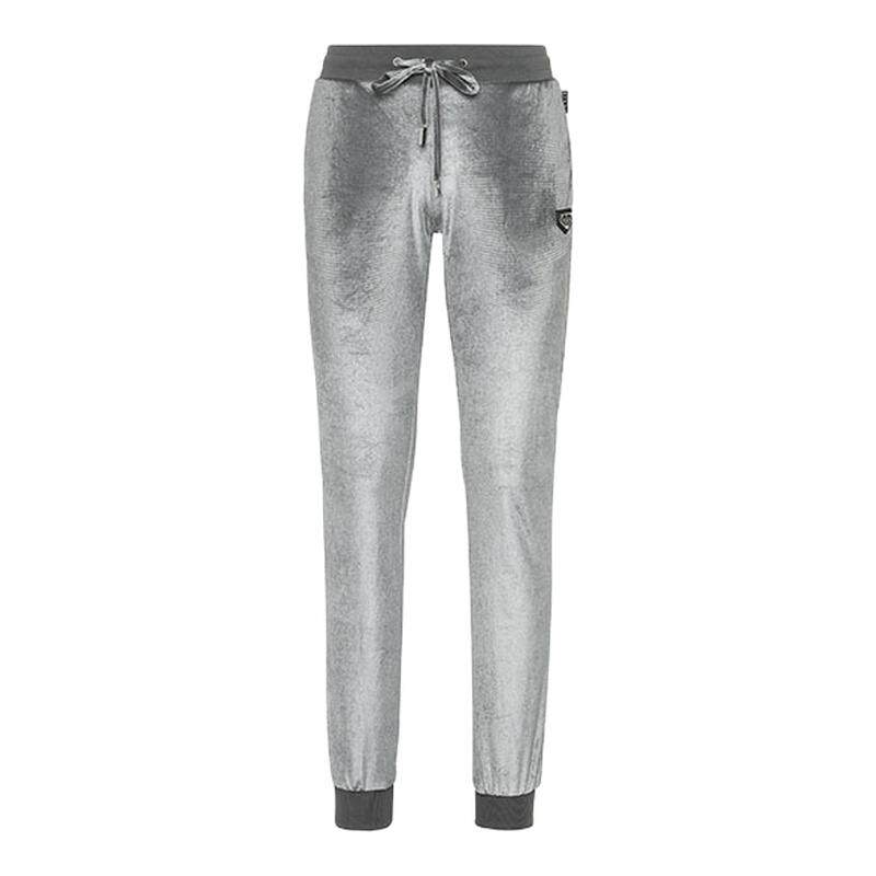 PHILIPP PLEIN 女士经典徽标Skull绒面束脚运动裤