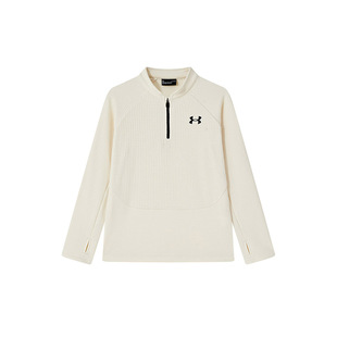 安德玛童装25年新款秋冬儿童加绒长袖T恤男女童户外保暖运动上衣