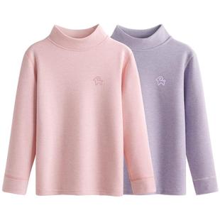 女童高领打底衫德绒秋冬加厚儿童单件纯棉内搭半高领上衣秋衣大童