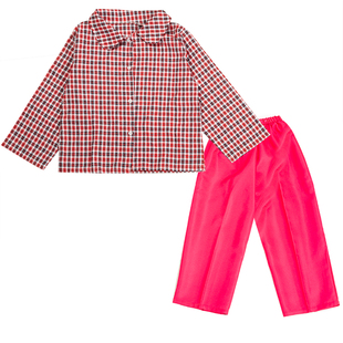 九届小荷风采心中的纸飞机舞蹈演出服装农村儿童现代长袖表演服装