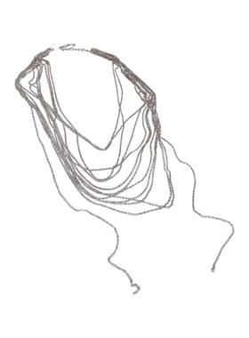 有被惊艳！多层叠戴流苏锁骨链