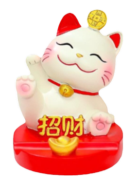 个性招财猫手机支架装饰摆件