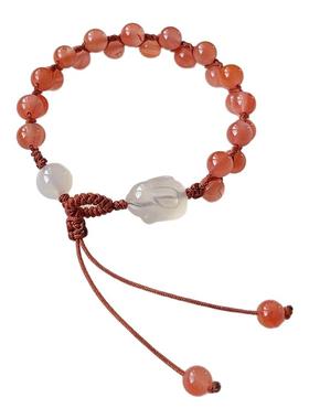 国风编绳玛瑙手链新中式饰品