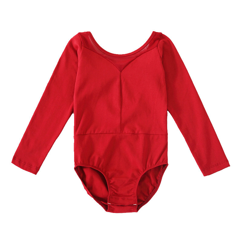 儿童舞蹈服装女童练功服考级少儿宝宝中国舞服芭蕾舞纱裙纯棉长袖