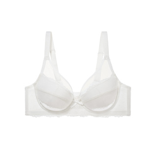 奶糖女孩小精灵全罩杯大胸显小内衣女夏薄款聚拢防下垂蕾丝文胸